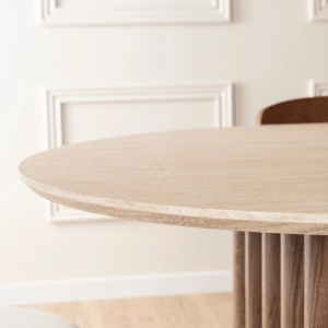 MASA OVALA 200CM, ARTIM MEBLE, REALIZATA DIN MDF, CULOARE TRAVERTIN/NUC, STIL MODERN - Img 6