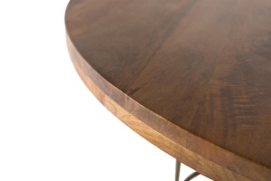 MASA ROTUNDA ELEGANTA 150CM, 1979, LEMN DE MANGO SI METAL, ARTIM GROUP SELECTION - Img 4