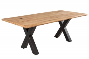 MASA STIL INDUSTRIAL 200CM , EDGE, COD 41186, DIN LEMN MASIV DE STEJAR - Img 6
