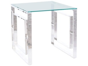 MASUTA CAFEA ALLURE B, METAL CROMAT, STICLA SECURIZATA, DESIGN EXCLUSIV SIGNAL