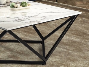 MASUTA DE CAFEA 100CM, LUMA, 246729, DIN METAL SI PIATRA ARTIFICIALA, STIL MODERN, SCHULLER - Img 2