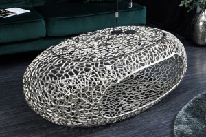 MASUTA DE CAFEA 120CM, ORGANIC, METAL, ARGINTIU, ARTIM GROUP COLLECTION