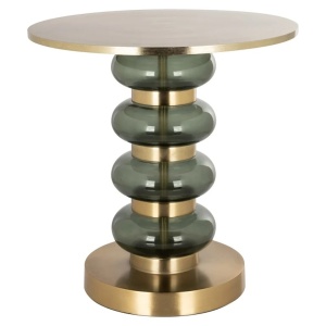MASUTA DE CAFEA DALINA GREEN 45Ø, 825292, CONFECTIONATA DIN ALUMINIU SI STICLA, STIL MODERN