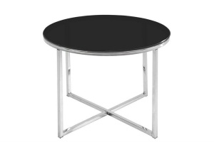 MASUTA DE CAFEA DIN STICLA CROSS NEGRU STIL MODERN B2