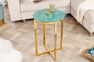 MASUTA DE CAFEA, ELEGANCE 40CM, DIN STICLA CU EFECT DE MARMURA, COD 42164