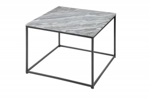 MASUTA DE CAFEA, ELEMENTS 50CM, DIN METAL SI MARMURA GRI, DESIGN MODERN - Img 6