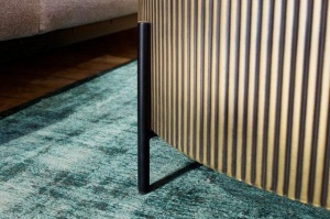 MASUTA DE CAFEA IRONVILLE, 90 CM, NEGRU/AURIU, DIN MDF, MARMURA SI METAL, RICHMOND INTERIORS - Img 8