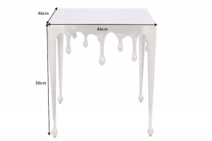 MASUTA DE CAFEA, LIQUID L 50CM, ARGINTIE, DIN METAL, STIL MODERN - Img 3
