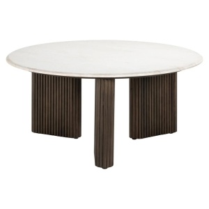 MASUTA DE CAFEA, MAYFIELD 90CM, ALB/MARO, DIN MDF, MARMURA, RICHMOND INTERIORS