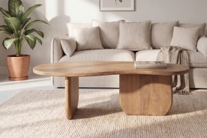 MASUTA DE CAFEA, ORGANIC 120CM, REALIZATA DIN LEMN DE MANGO, CULOARE NATUR, ARTIM GROUP