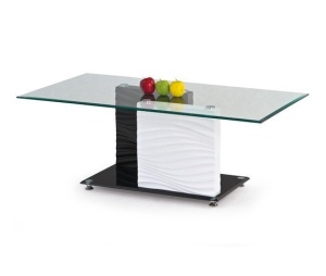 MASUTA DE CAFEA SHANELL ALB/NEGRU STIL MODERN HALMAR