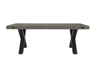 MASUTA DE CAFEA THOR 40446 DIN LEMN MASIV DE PIN GRI STIL VINTAGE - Img 3