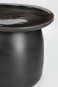 MASUTA DE CAFEA ZAINAB NEAGRA, CONFECTIONATA DIN LEMN DE SALCAM SI OTEL, STIL MODERN - Img 2