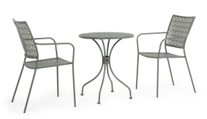 MASUTA DE GRADINA LIZETTE VERDE, CONFECTIONATA DIN METAL SI STICLA, STIL MODERN - Img 3