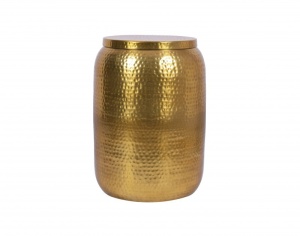 MASUTA DECORATIVA 35CM, ORIENT, DIN METAL DE CULOARE AURIE, COD 40233, ASPECT INDUSTRIAL