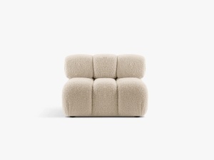 MODUL CANAPEA BELLIS, BEJ DESCHIS, CU TAPITERIE DIN TEXTIL BOUCLE ROLF, MICADONI