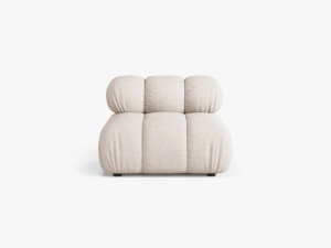 MODUL CANAPEA BELLIS, BEJ DESCHIS, CU TAPITERIE DIN TEXTIL STRUCTURAT LIBERTY, MICADONI