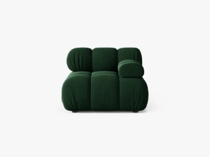 MODUL CANAPEA BELLIS, PE DREAPTA, VERDE SMARALD, CU TAPITERIE DIN CATIFEA BLUVEL, MICADONI