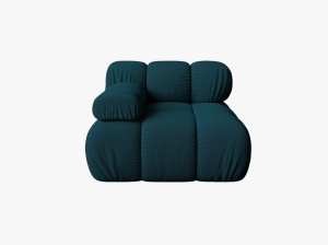 MODUL CANAPEA BELLIS, PE STANGA, ALBASTRU MARIN, CU TAPITERIE DIN TEXTIL 3D SONIC, MICADONI