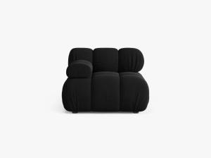 MODUL CANAPEA BELLIS, PE STANGA, NEGRU, CU TAPITERIE DIN CATIFEA BLUVEL, MICADONI