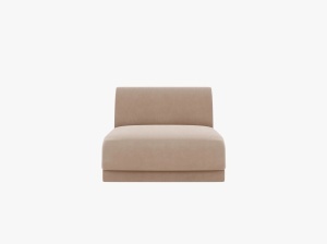 MODUL CANAPEA MILEY, CU SPATAR, CAPPUCCINO, CU TAPITERIE DIN CATIFEA BLUVEL, MICADONI
