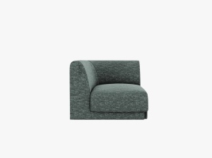 MODUL CANAPEA MILEY, VERDE BENZINA, CU TAITERIE DIN TEXTIL CHENILLE HAGA, MICADONI