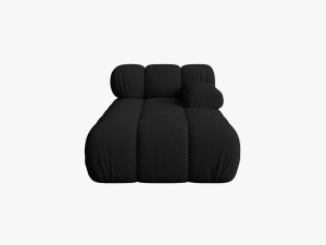 MODUL SEZLONG COLTAR BELLIS, PE DREAPTA, NEGRU, CU TAPITERIE DIN TEXTIL 3D SONIC, MICADONI
