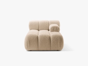 MODUL SEZLONG COLTAR BELLIS, PE DREAPTA NISIPIU, CU TAPITERIE DIN TEXTIL BOUCLE ROLF, MICADONI