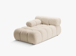 MODUL SEZLONG COLTAR BELLIS, PE STANGA, BEJ DESCHIS, CU TAPITERIE DIN TEXTIL BOUCLE ROLF, MICADONI - Img 2