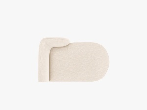 MODUL SEZLONG MILEY, PE DREAPTA, BEJ FILDES, CU TAPITERIE DIN TEXTIL CHENILLE EDEN, MICADONI - Img 4