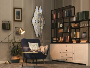OGLINDA 120CM, ROMULO, COD 513979, MDF SI OGLINDA, STIL MODERN, SCHULLER - Img 2