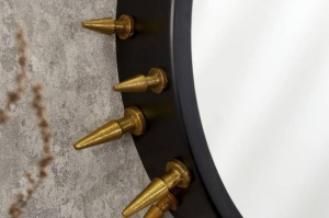OGLINDA 66CM, ABSTRACT, COD 41766, STIL MODERN, REALIZATA DIN METAL SI STICLA - Img 3
