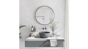 OGLINDA BAIE REA MR18-20600, 60CM, NEGRU, DIN STICLA SI METAL, CALITATE SUPERIOARA - Img 8