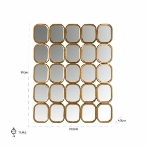 OGLINDA DECORATIVA DREPTUNGHIULARA MARILA, MI-0051, AURIE, STIL MODERN - Img 3