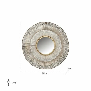 OGLINDA DECORATIVA ROTUNDA ALIZA, 75 CM, AURIE, STIL MODERN, MI-0074 - Img 3