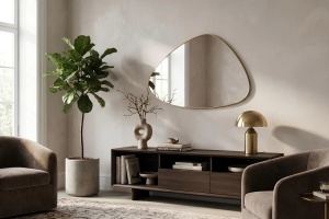 OGLINDA DEOSEBITA, NOEMI 85CM, RAMA AURIE, POLIURETAN, MDF SI OGLINDA, ARTIM GROUP SELECTION