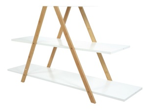 ORGANIZATOR BAMBUS LARGE 4 ALB/ NATUR TUI DIN METAL CALITATE SUPERIOARA - Img 2