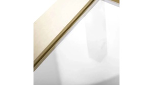 PARAVAN DE DUS REA AERO, 110CM, AURIU PERIAT, DIN STICLA, CALITATE SUPERIOARA - Img 6