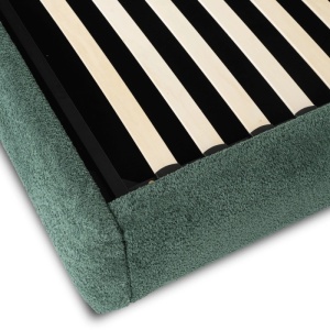 PAT 160X200CM, ARTIM MEBLE, CU SPATIU DE DEPOZITARE, REALIZAT DIN TEXTIL BOUCLE VERDE, STIL MODERN - Img 11