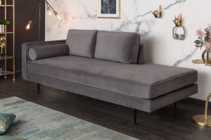 PAT DE ZI, DIVA 196CM, COD 40603, CATIFEA GRI, DESIGN RETRO - Img 1