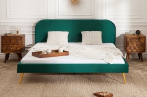 PAT DUBLU 140X200CM, FAMOUS, CATIFEA VERDE SMARALD, COD 39694, STIL MODERN - Img 2