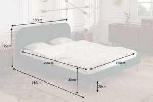 PAT DUBLU 140X200CM, FAMOUS, CATIFEA VERDE SMARALD, COD 39694, STIL MODERN - Img 7
