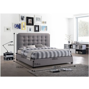 PAT MATRIMONIAL DIN MATERIAL TEXTIL 180x200 EVENT STIL MODERN TK - Img 3