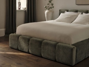 PAT TAPITAT LUPINE, 140X200, GRI INCHIS, SOMIERA RABATABILA, CU TAPITERIE DIN TEXTIL CHENILLE PERFECT ARMONY, MICADONI - Img 5