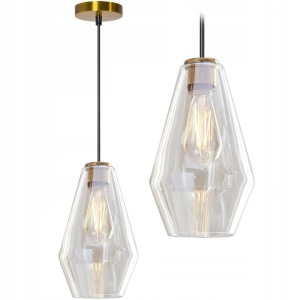 PENDUL APP437-1CP APP438-1CP, 18X29.5 cm, NEGRU SI AURIU, DIN METAL SI STICLA, STIL MODERN, TU