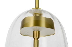 PENDUL CHAPLIN 200, ALAMA/TRANSPARENT, DIN METAL SI STICLA, STIL MODERN - Img 4