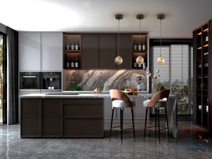 PENDUL DARK, 12 CM, NEGRU MAT/ALAMA, DIN METAL SI STICLA, STIL MODERN