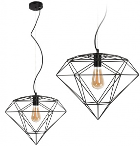PENDUL DIAMOND LOFT APP563-1CP, 125x40 cm, NEGRU, DIN METAL DE INALTA CALITATE, STIL MODERN, TU