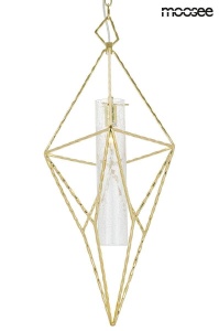 PENDUL HAVANA M, AURIU/TRANSPARENT, DIN METAL SI STICLA, STIL MODERN - Img 2