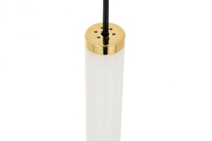 PENDUL LIBRA 60, AURIU/ALB, DIN METAL SI STICLA, STIL MODERN - Img 3